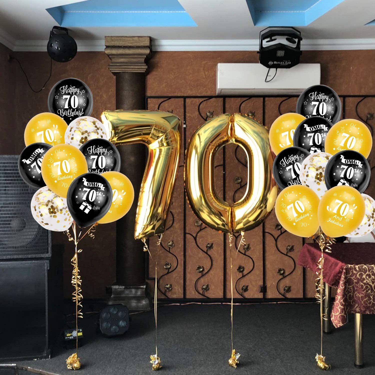 howaf-70-geburtstag-luftballons-schwarz-gold-30-st-ck-latex image 6