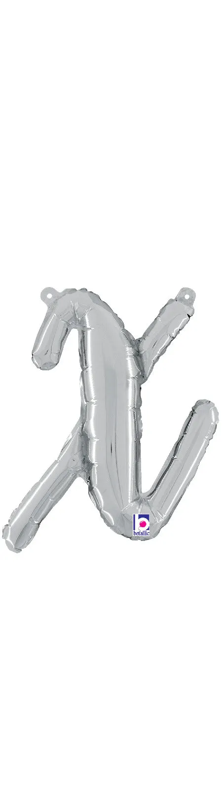 betallic-foil-balloons-script-x-folienballon-silber-14-zoll image 1