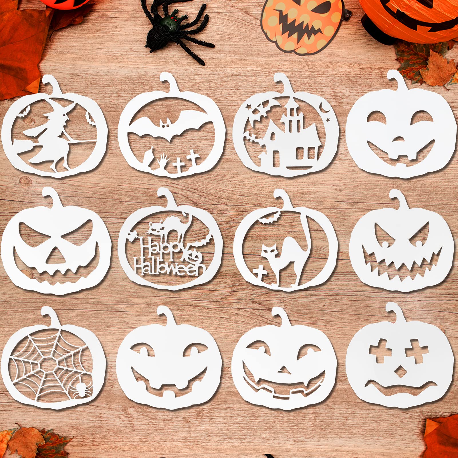 howaf-halloween-schablonen-12-st-ck-k-rbis-wiederverwendbar image 1