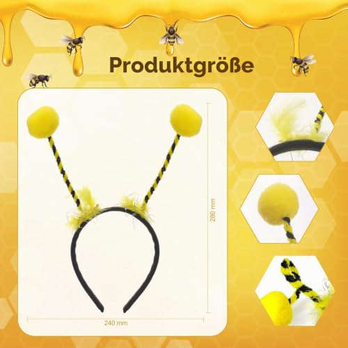 howaf-bienen-kost-m-damen-4tlg-haarreif-brille-set image 8