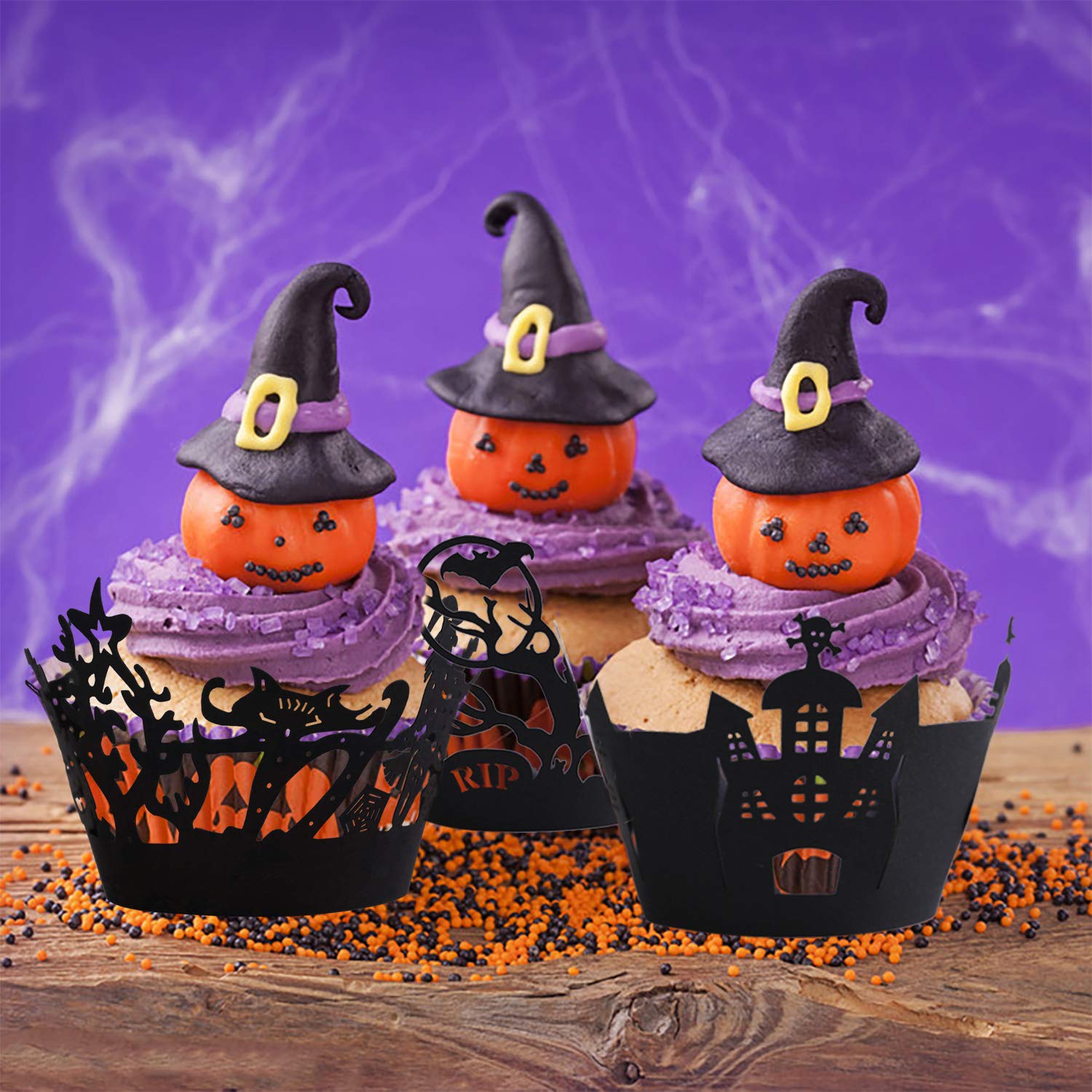 howaf-halloween-cupcake-wrappers-36-st-ck-9-motive-schwarz image 5