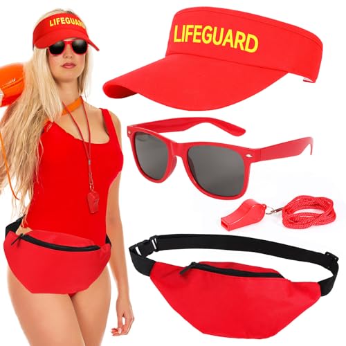 howaf-baywatch-kost-m-lifeguard-set-4-teilig-rot image 8