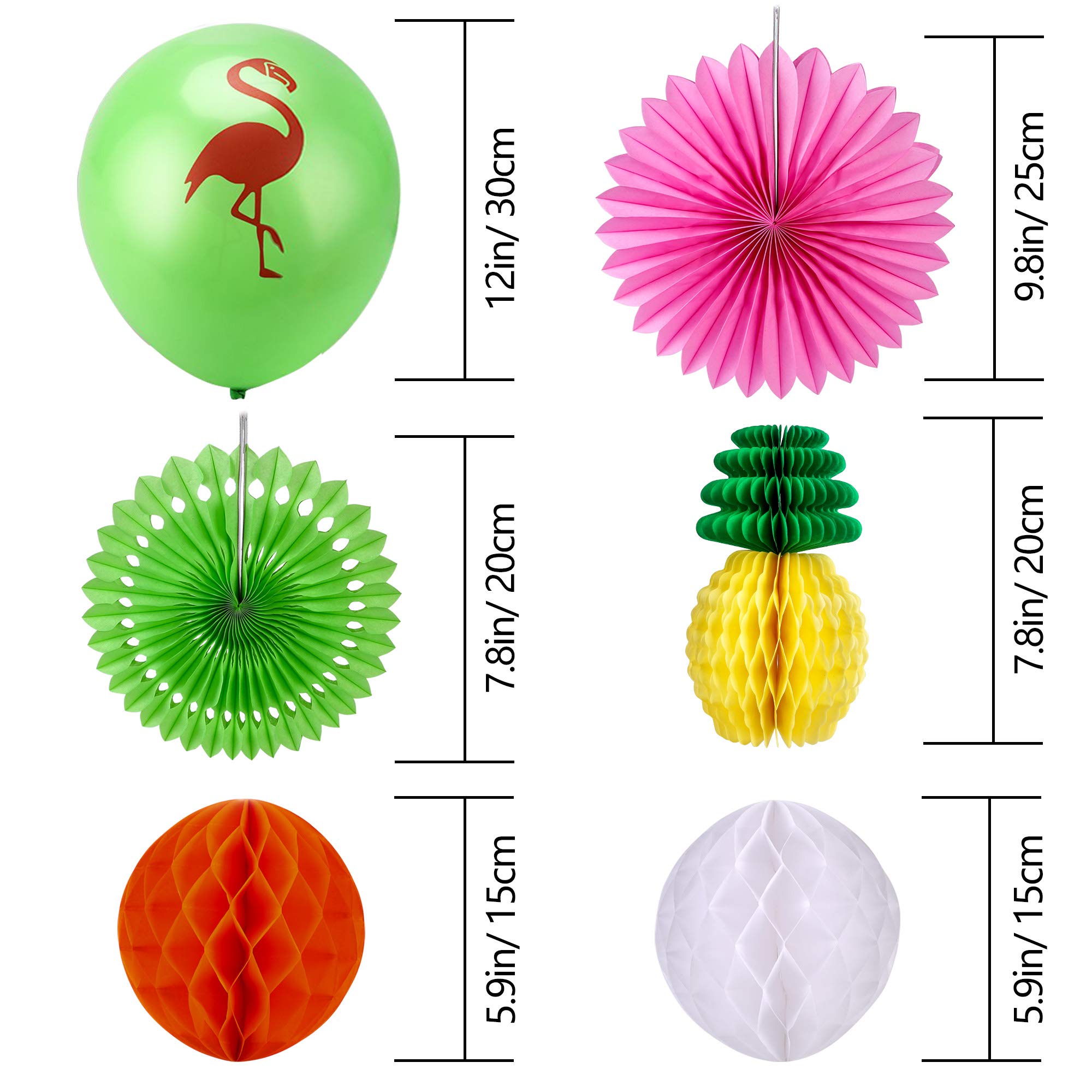 howaf-hawaii-party-deko-set-33-teilig-flamingo-ananas image 4