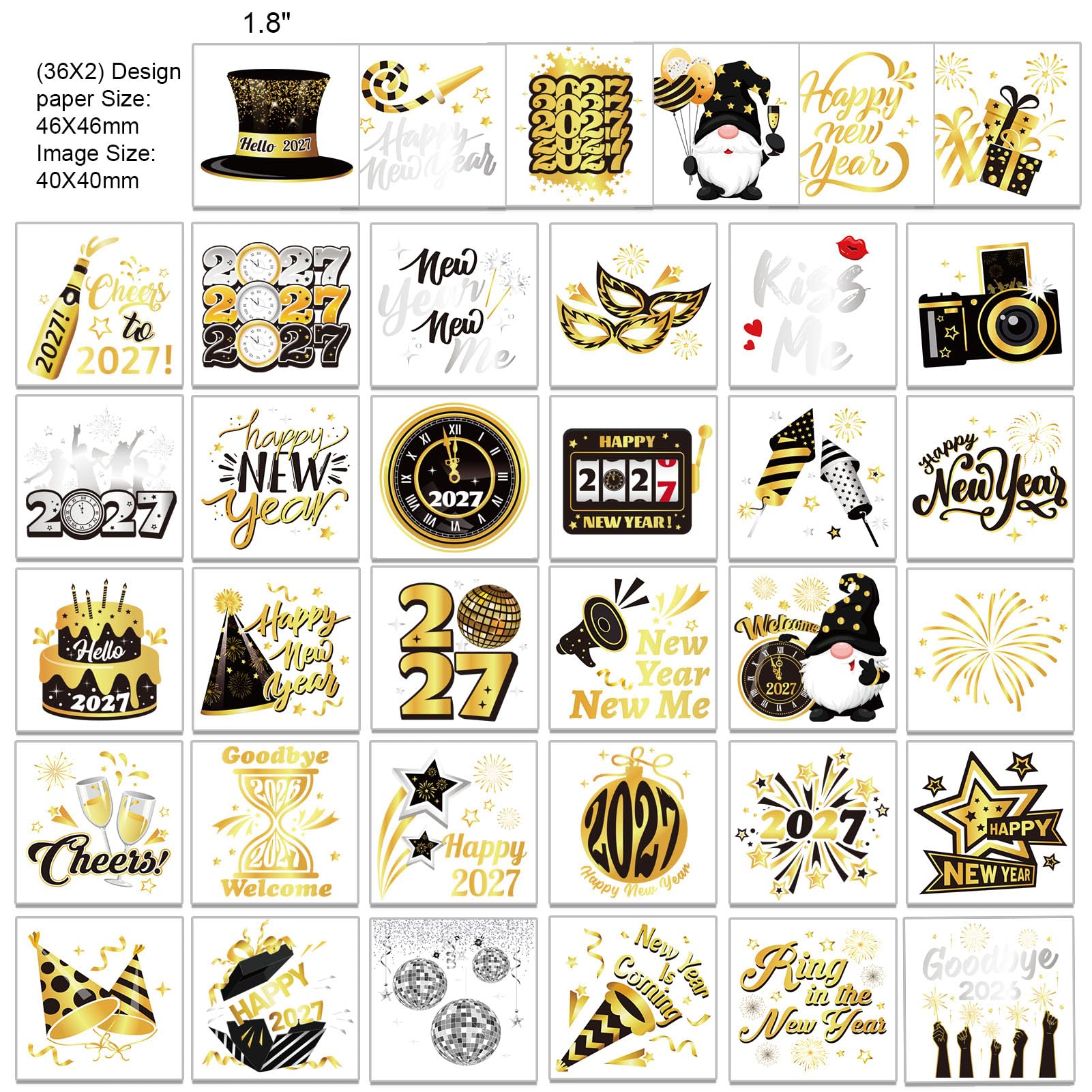 howaf-silvester-tattoos-2027-tempor-r-72-st-ck-schwarz-gold image 4