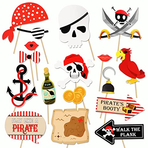 howaf-photo-booth-props-piraten-fotobox-30-teile-holzstab image 8