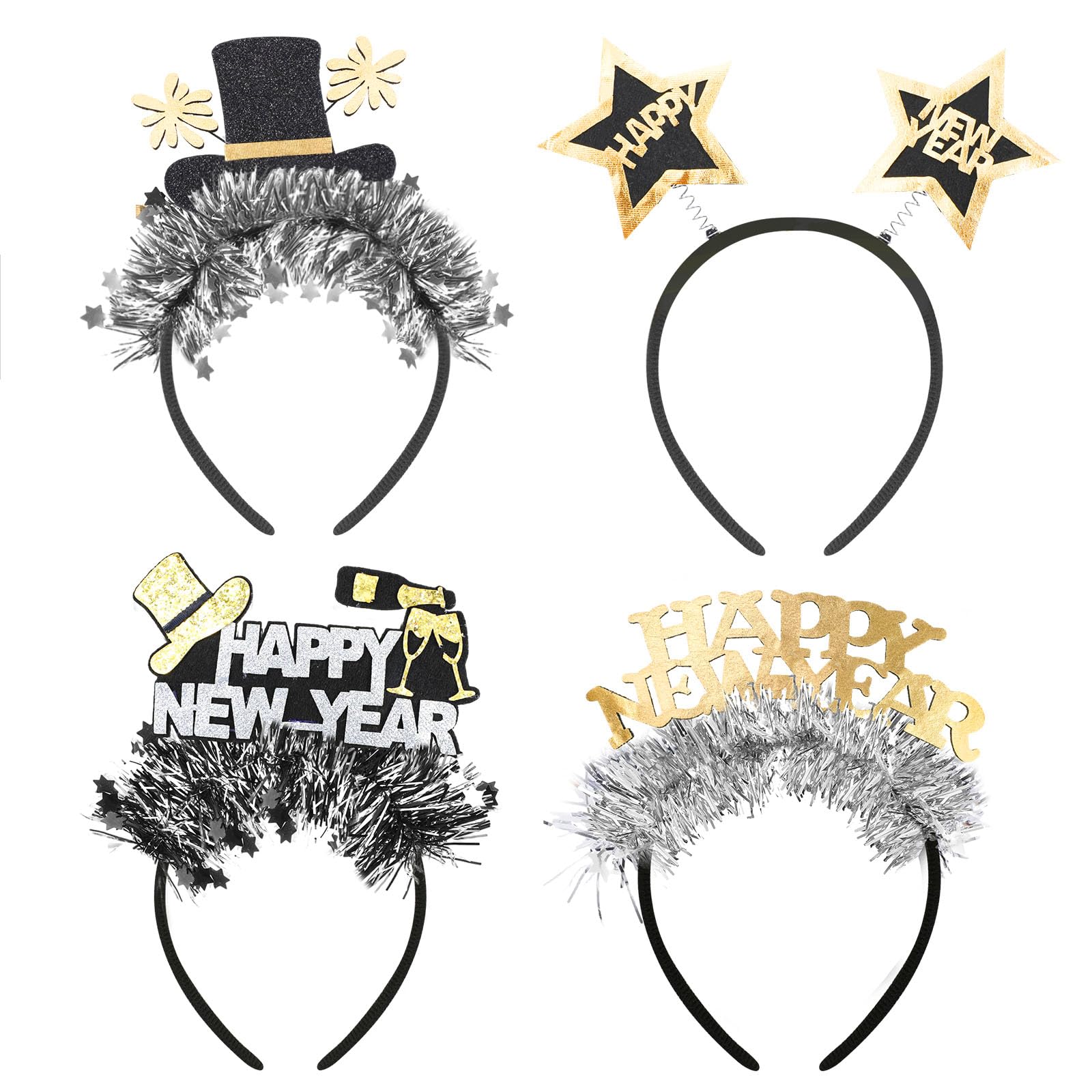 howaf-silvester-haarreif-brille-set-4-tlg-schwarz-gold-2027 image 7