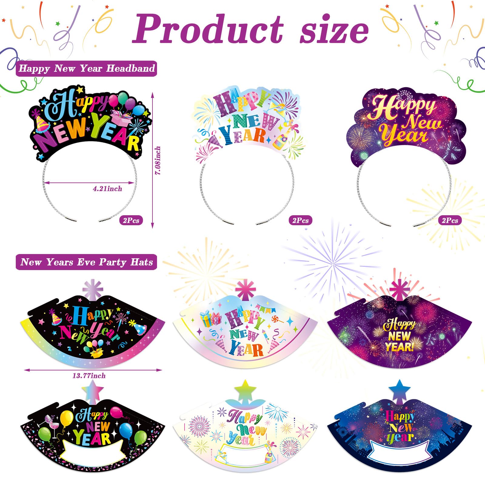 howaf-silvester-accessoires-set-partyh-te-brille-tattoos image 2
