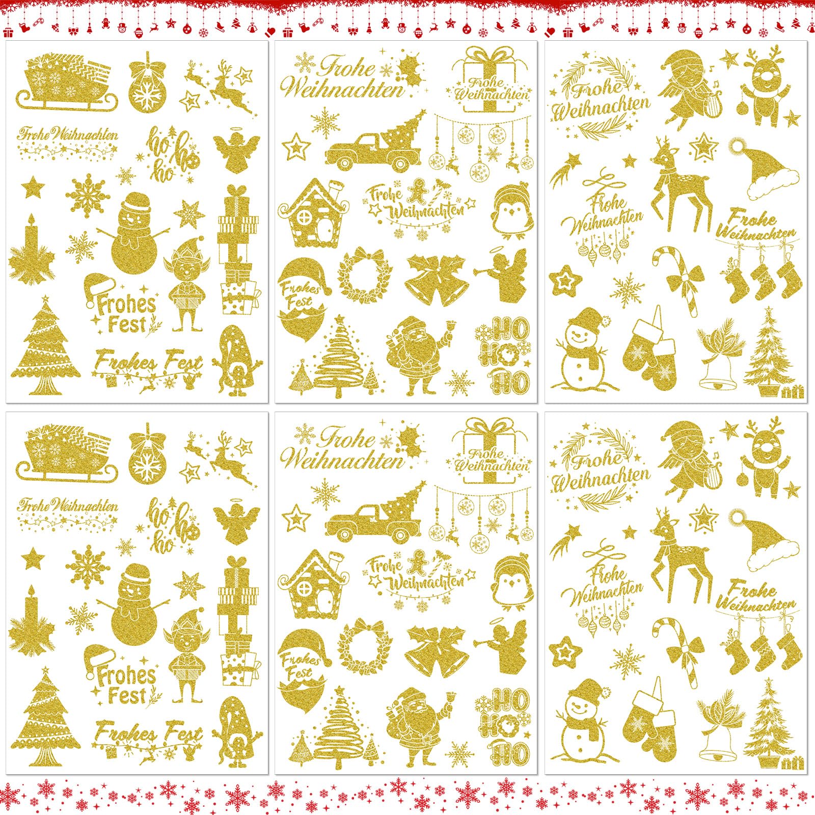 howaf-weihnachtssticker-glitzer-gold-150-st-ck-6-b-gen image 3