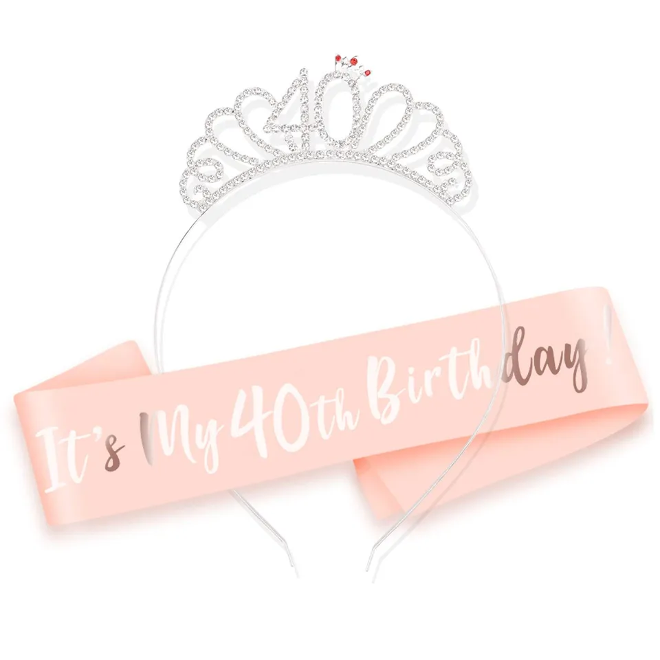 howaf-40-geburtstag-sch-rpe-und-tiara-ros-gold-set image 1