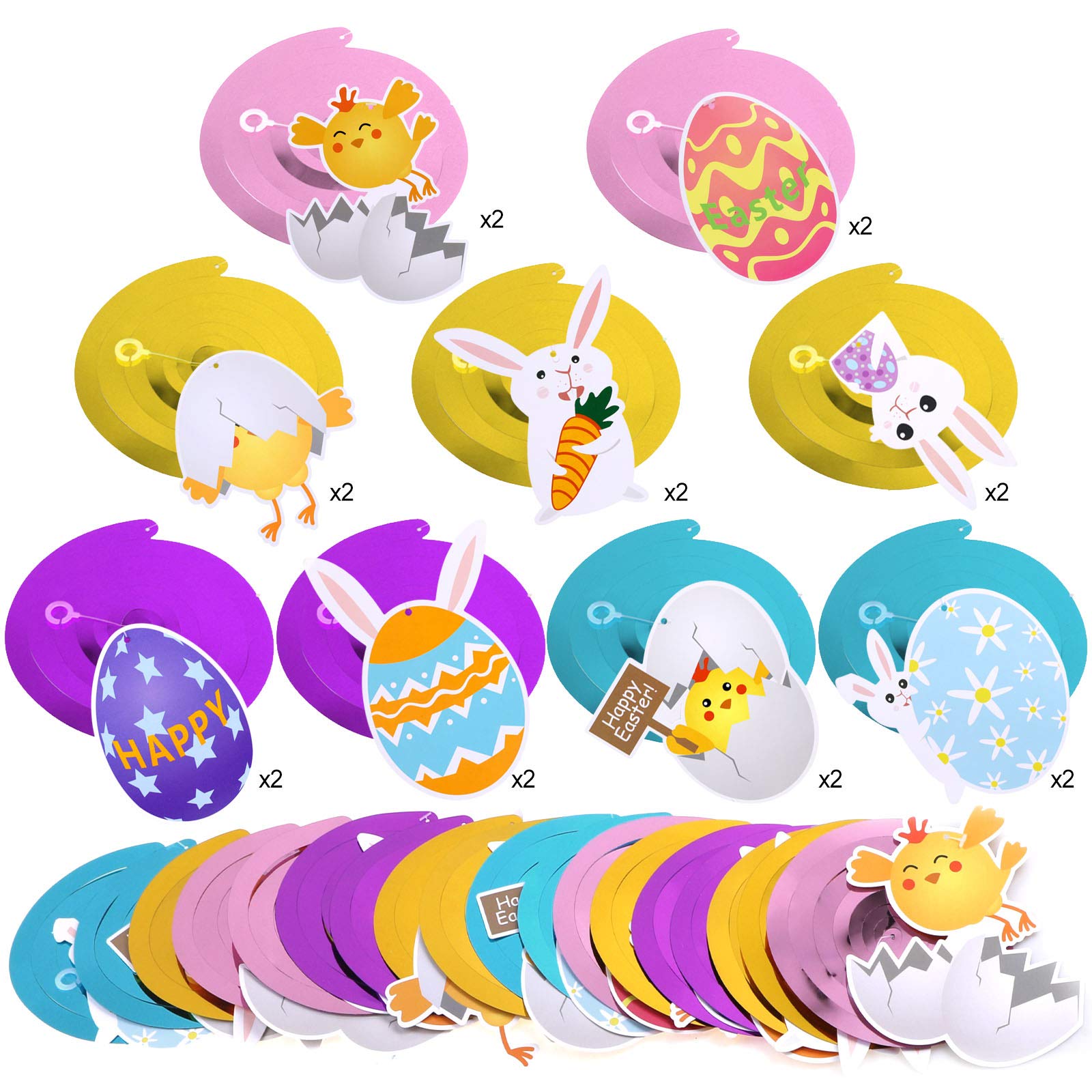 howaf-ostern-h-ngedeko-30tlg-spiral-girlande-osterei-hase image 3