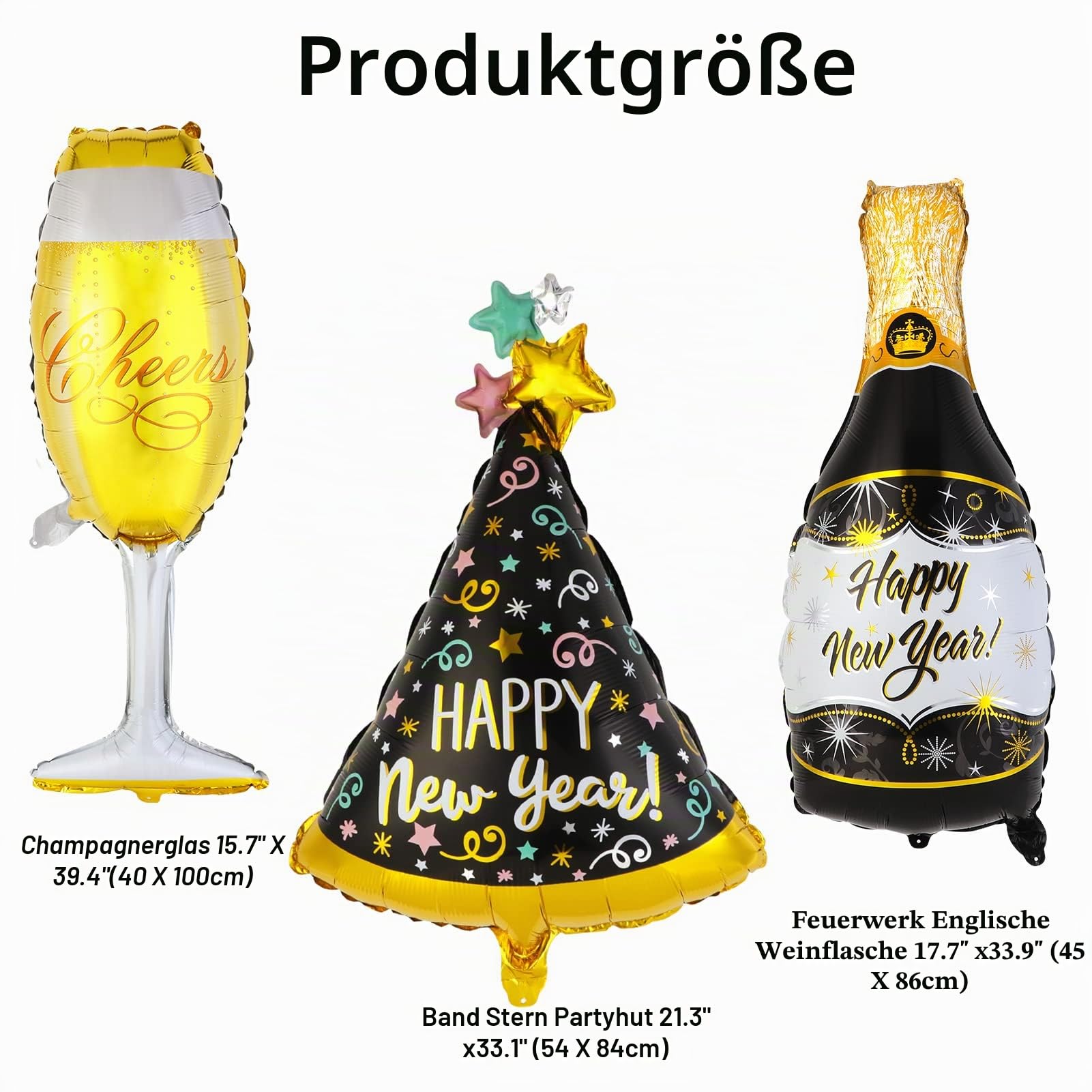 howaf-silvester-2027-folienballons-8er-set-schwarz-gold image 2