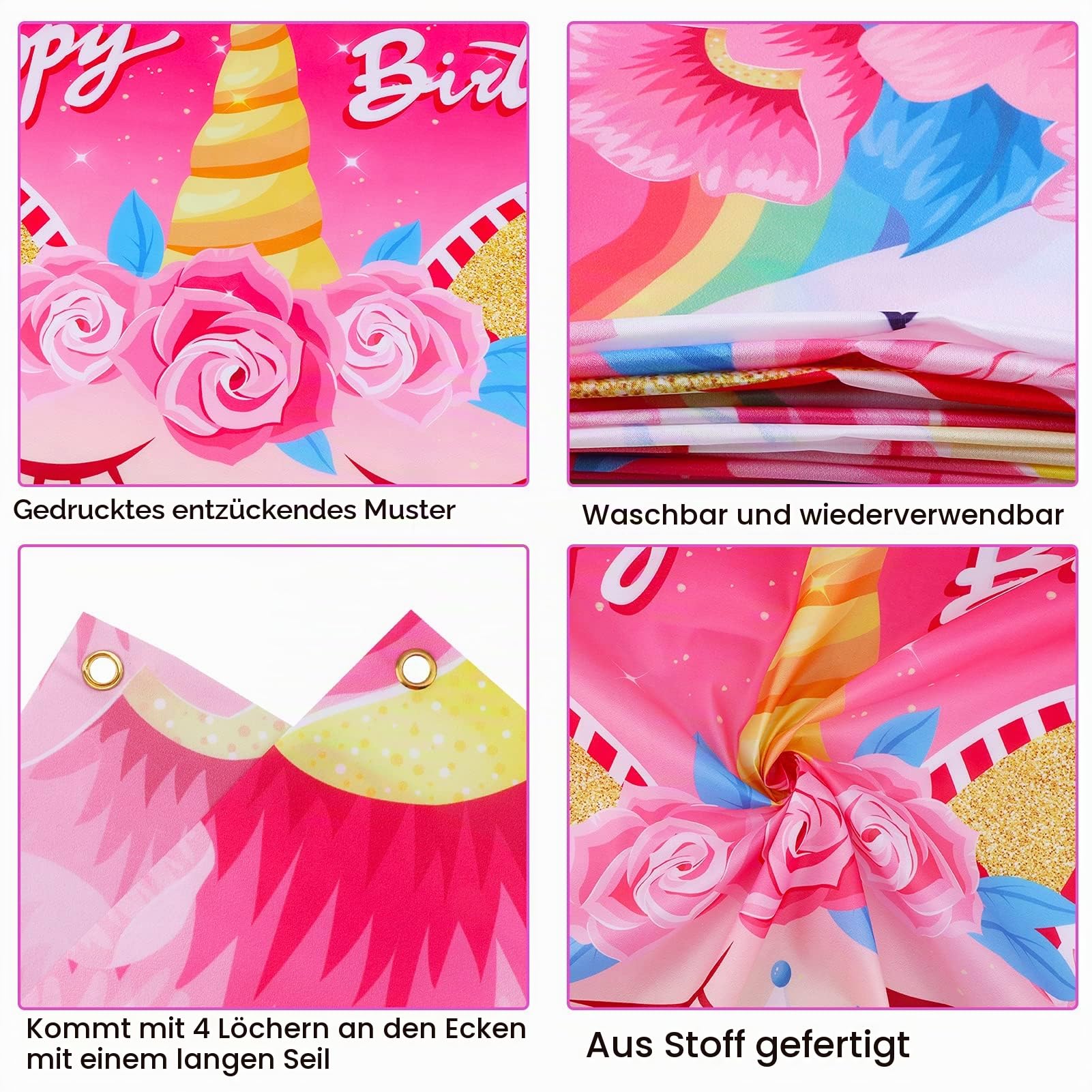 howaf-happy-birthday-banner-einhorn-stoff-185x110cm-rosa image 3