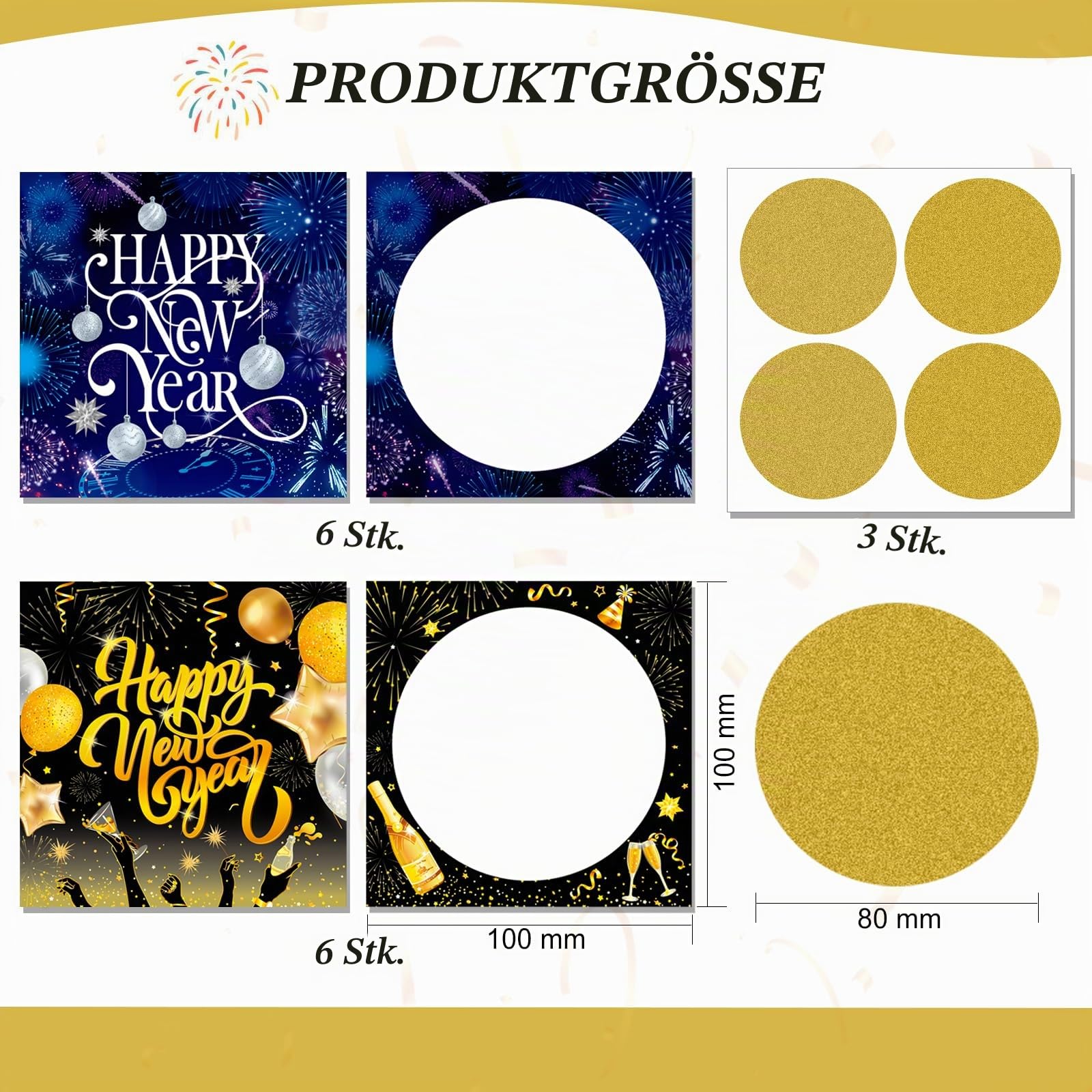 howaf-rubbelkarten-silvester-12-stk-happy-new-year-zum-beschriften image 2