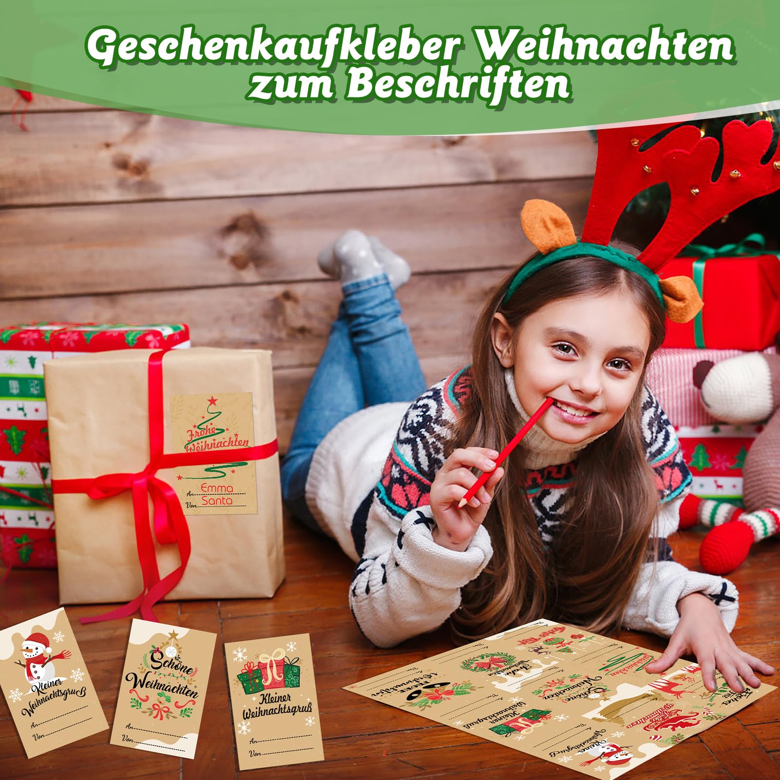 howaf-frohe-weihnachten-aufkleber-geschenketiketten-144-st-ck-beschreibbar image 4