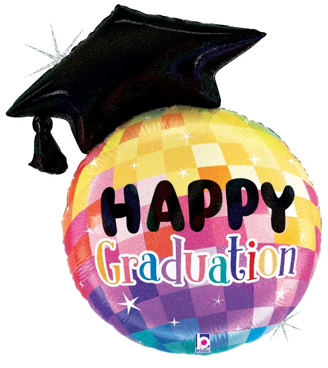 betallic-graduation-disco-ball-folienballon-26-abschluss image 1