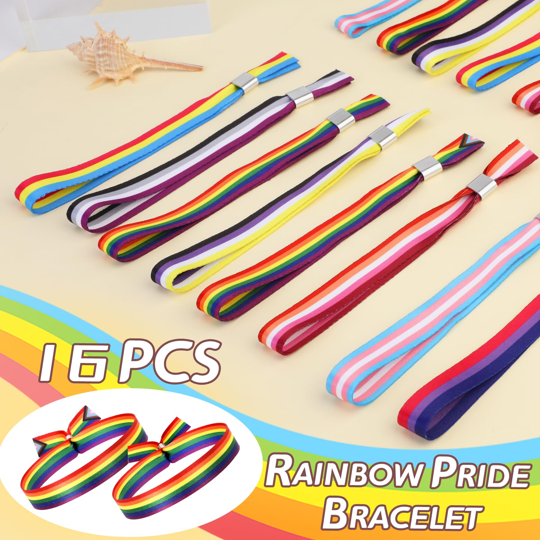 howaf-lgbt-pride-armband-regenbogen-16-st-ck-set-stoff image 5