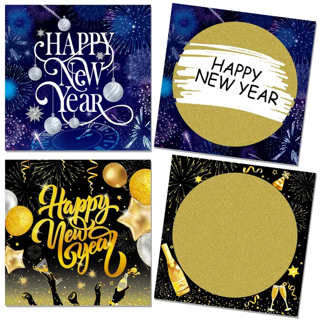 howaf-rubbelkarten-silvester-12-stk-happy-new-year-zum-beschriften image 1