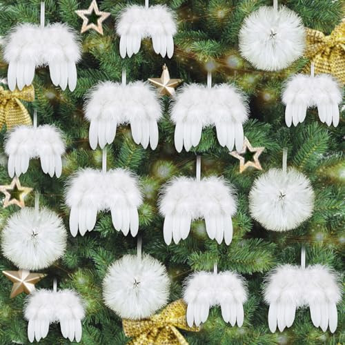howaf-engelsfl-gel-christbaumschmuck-wei-12-st-ck-feder image 8