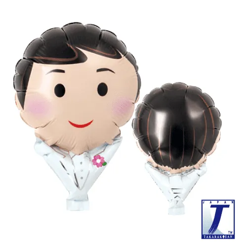 takara-upright-round-5-zoll-folienballon-groom-tuxedo-stehend image 1
