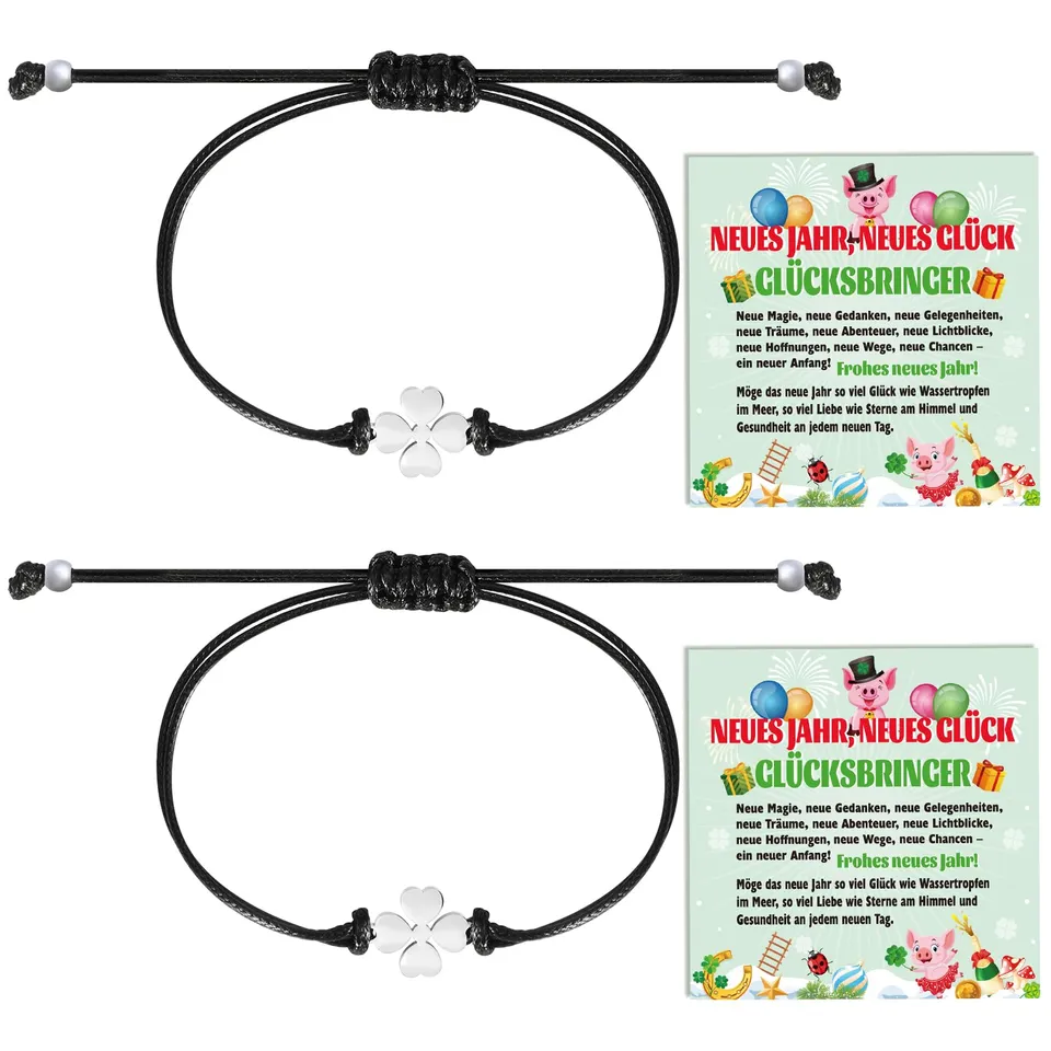 howaf-silvester-gl-cksbringer-armband-kleeblatt-2-st-ck-damen image 1