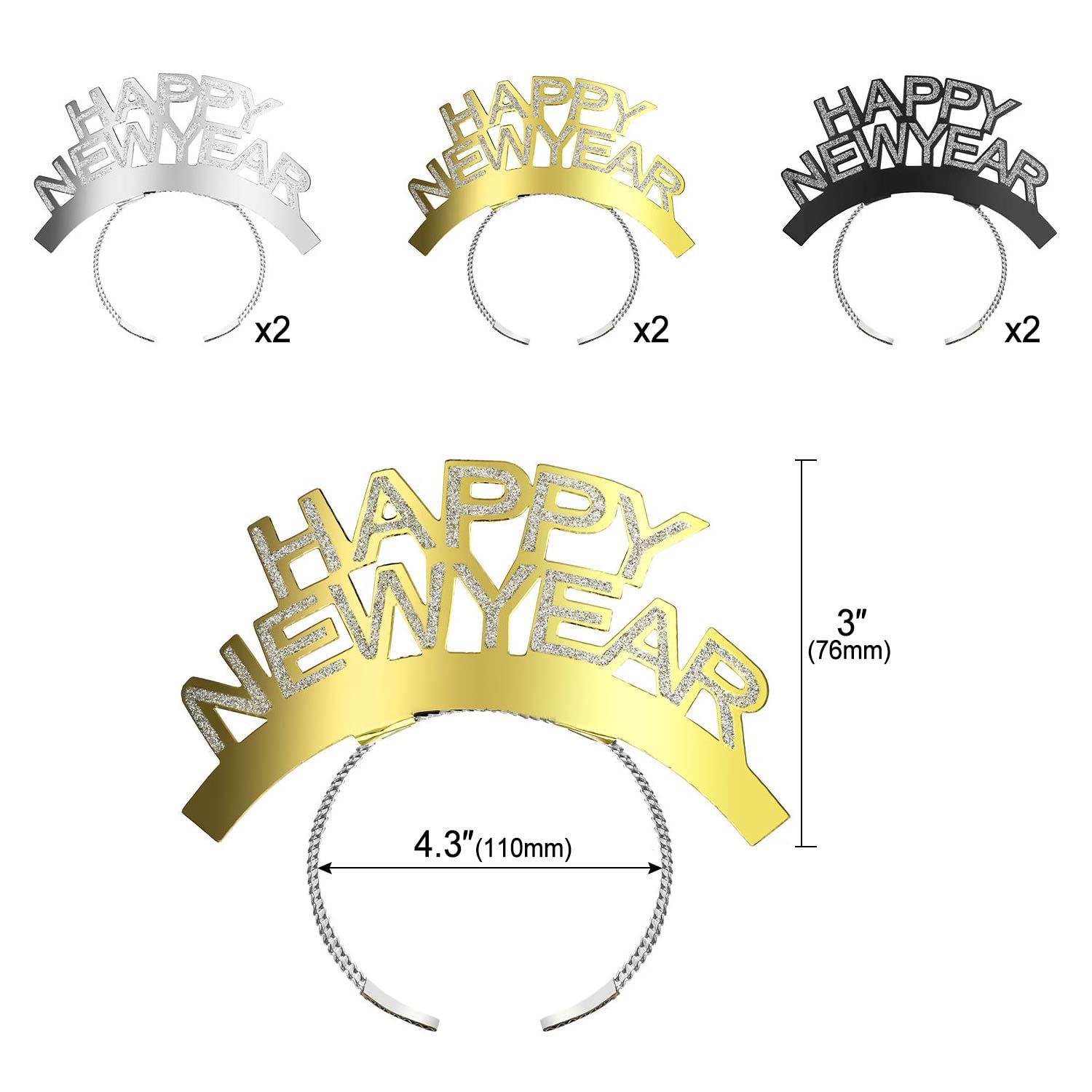 howaf-silvester-deko-2027-party-set-43tlg-silber-stil-a image 2