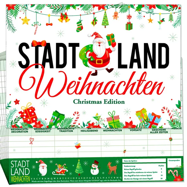 howaf-stadt-land-weihnachten-spielblock-a4-20-blatt-familienspiel image 1