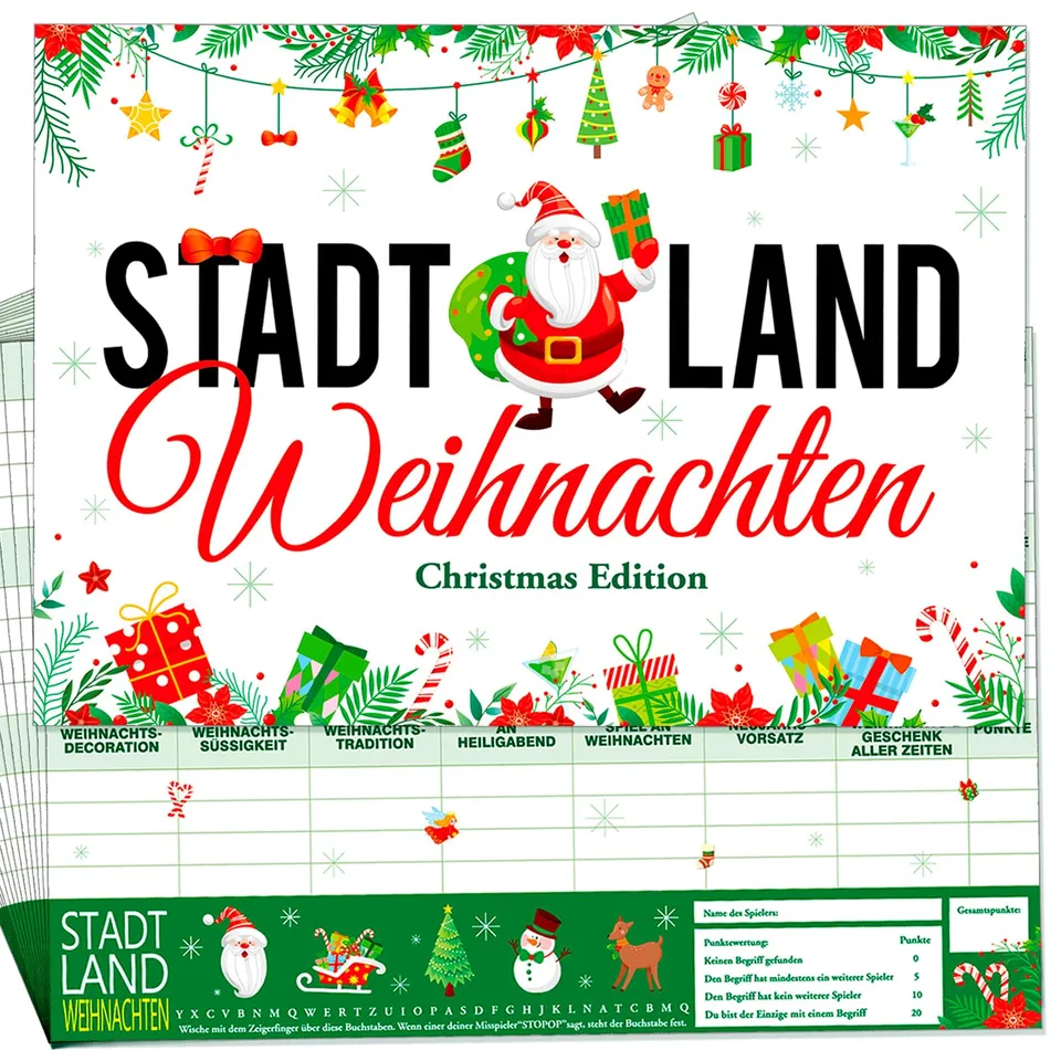 howaf-stadt-land-weihnachten-spielblock-a4-20-blatt-familienspiel image 1