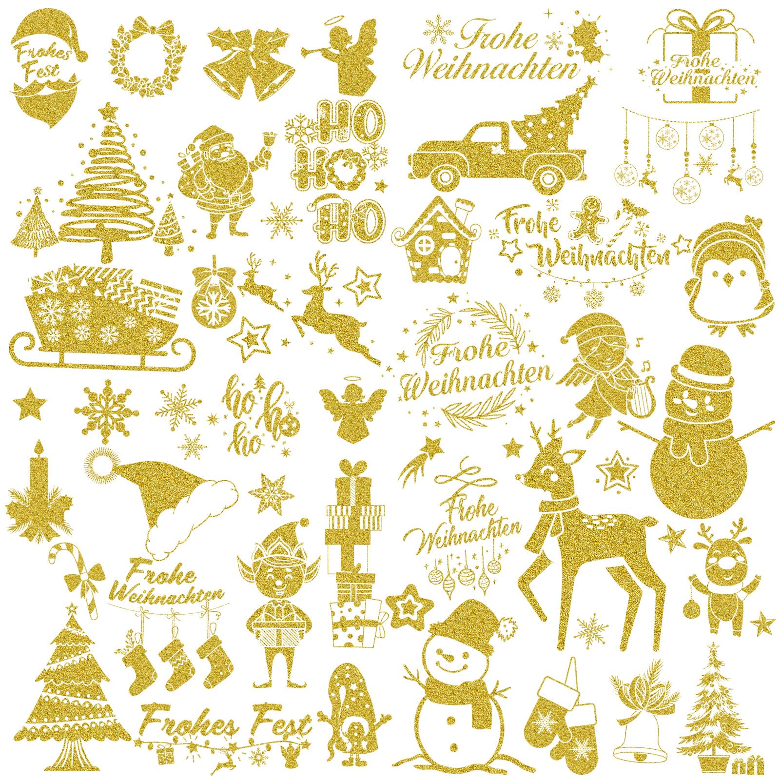 howaf-weihnachtssticker-glitzer-gold-150-st-ck-6-b-gen image 1