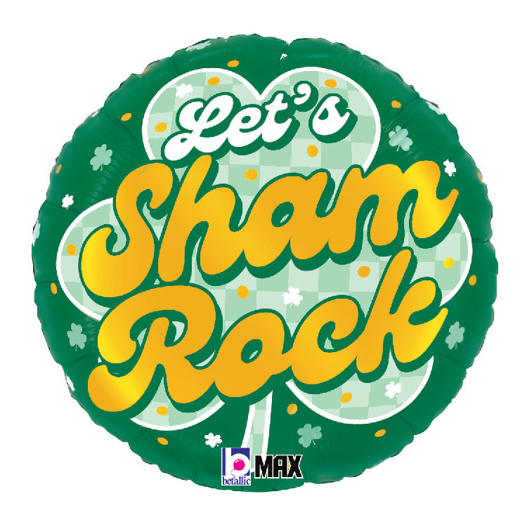 betallic-st-pat-s-checkered-shamrocks-folienballon-18-zoll image 1