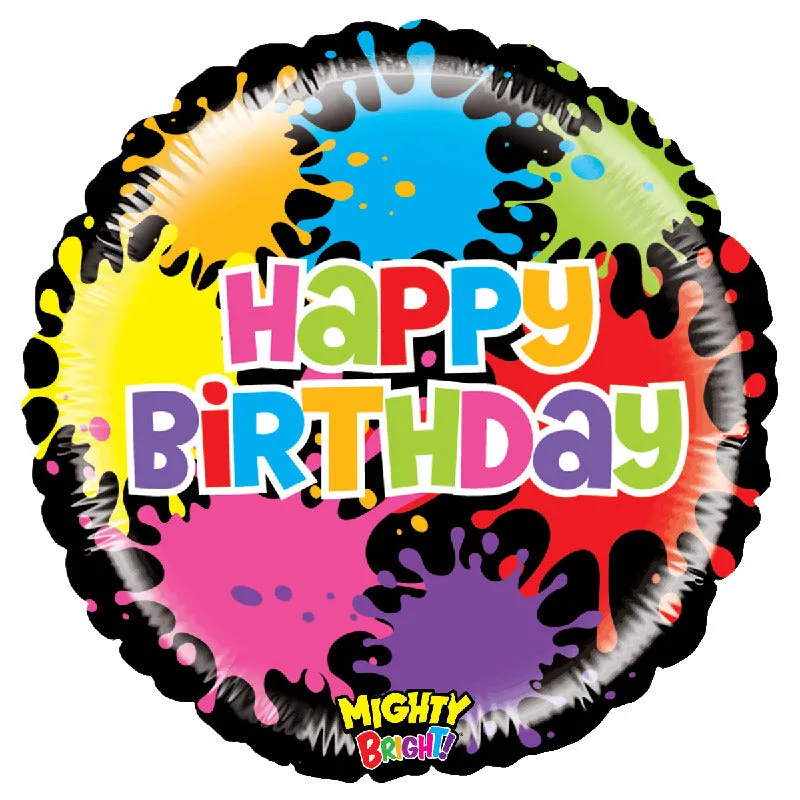 betallic-mighty-bright-paint-splatters-folienballon-21-zoll image 1