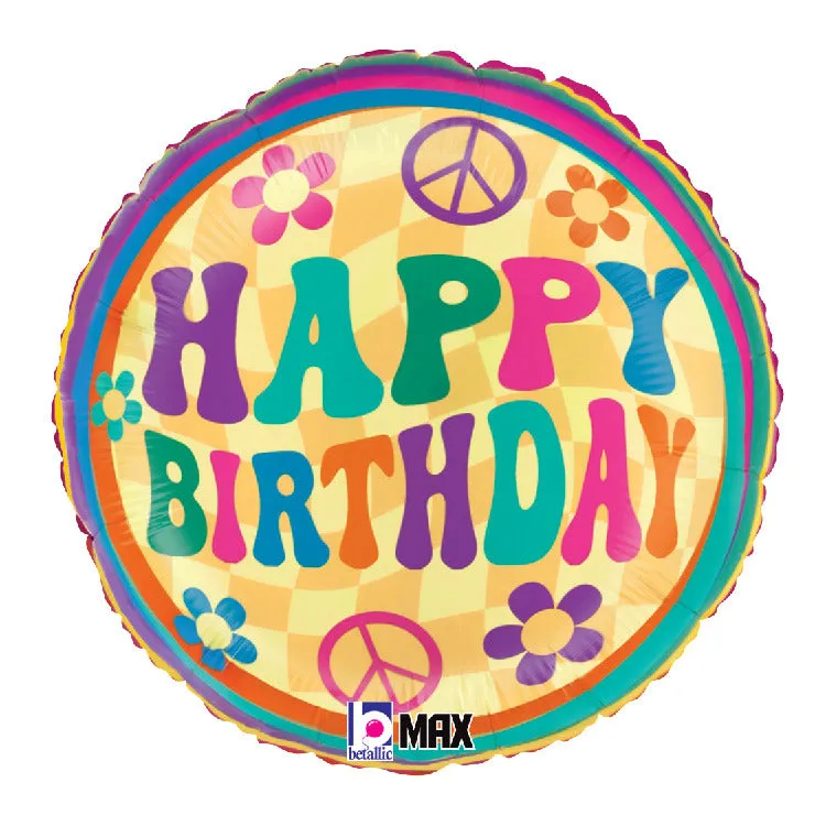 betallic-groovy-birthday-daisies-folienballon-18-bunt image 1