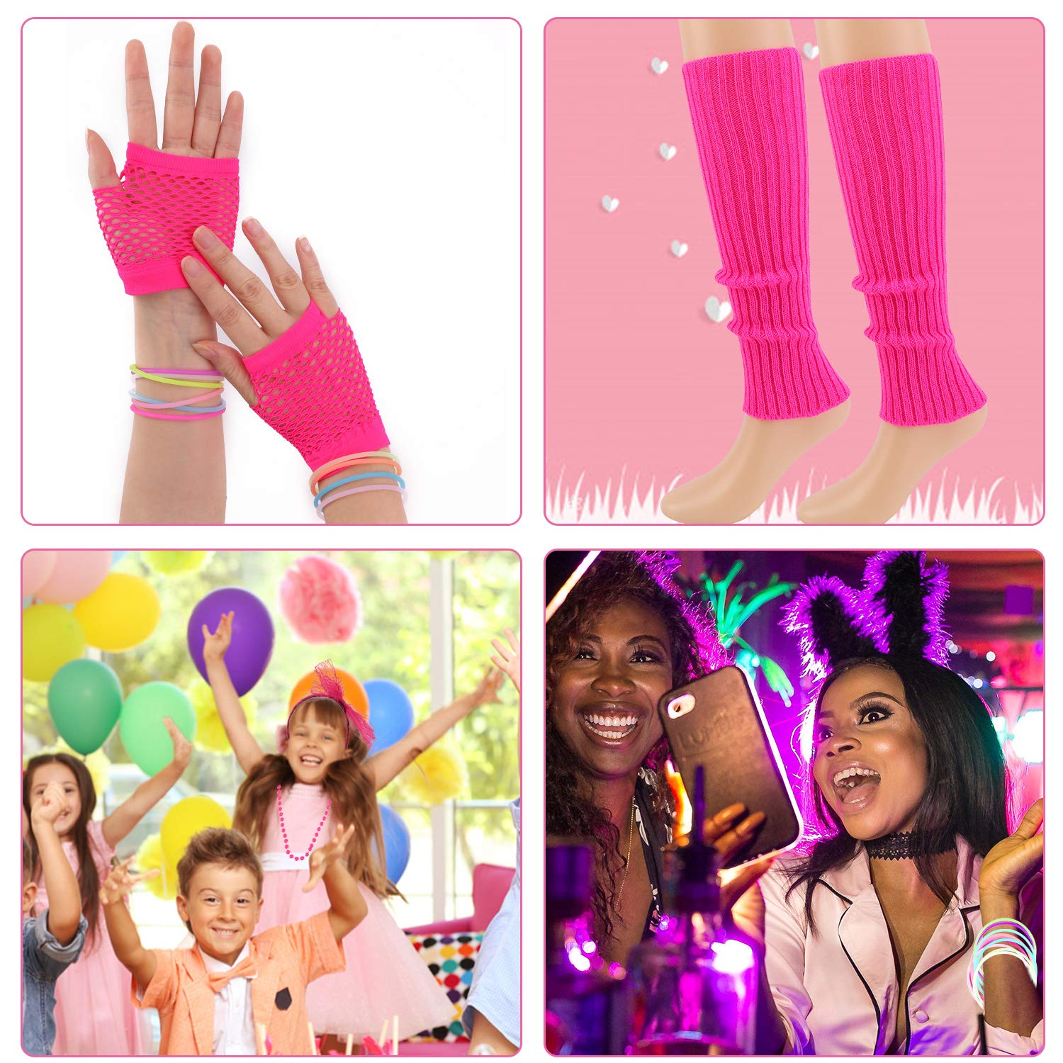 howaf-80er-accessoires-damen-neon-kost-m-set image 7