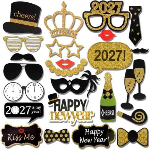 howaf-silvester-foto-requisiten-21-st-ck-schwarz-gold image 8