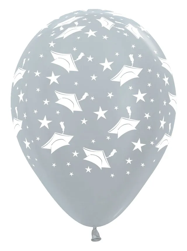 betallic-graduation-latexballon-11-metallic-silber-50-st-ck image 1