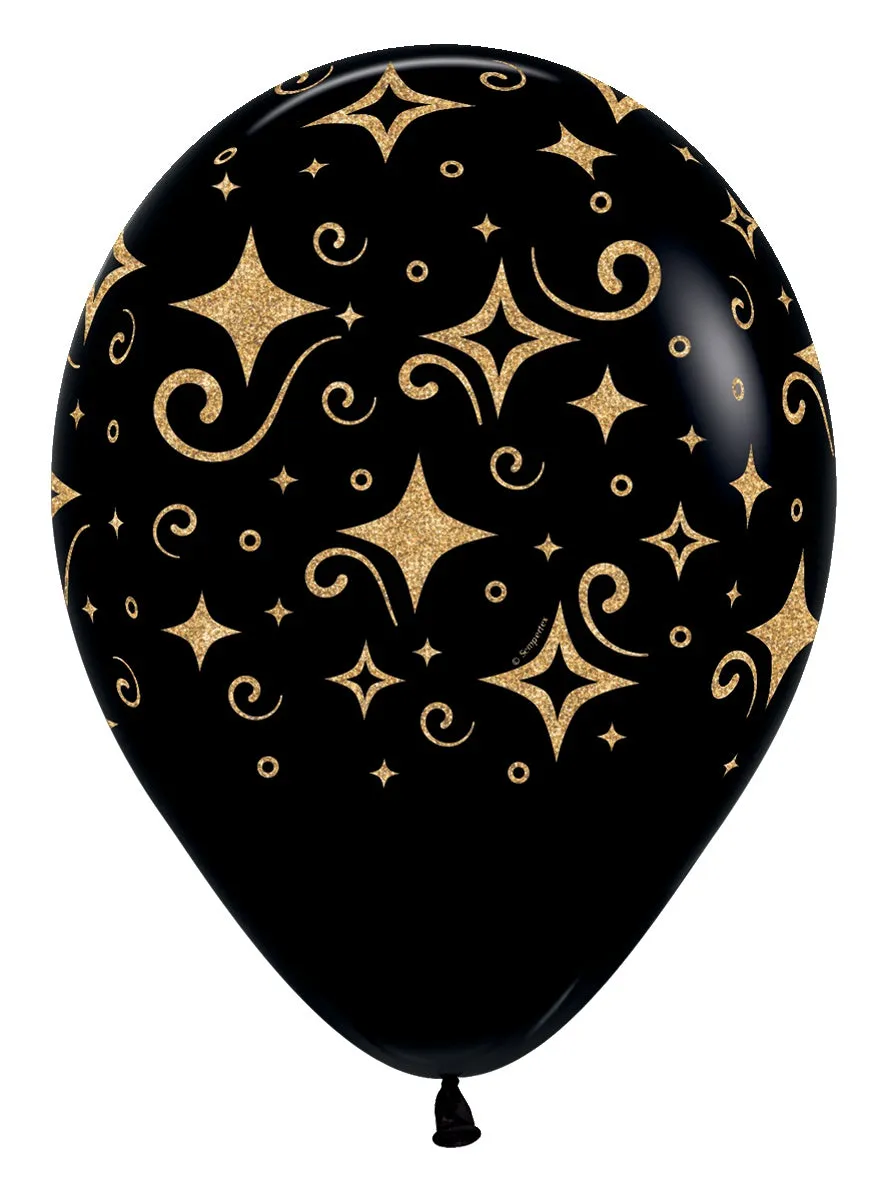 betallic-latex-balloons-golden-diamonds-black-luftballon-11-50-st-ck image 1