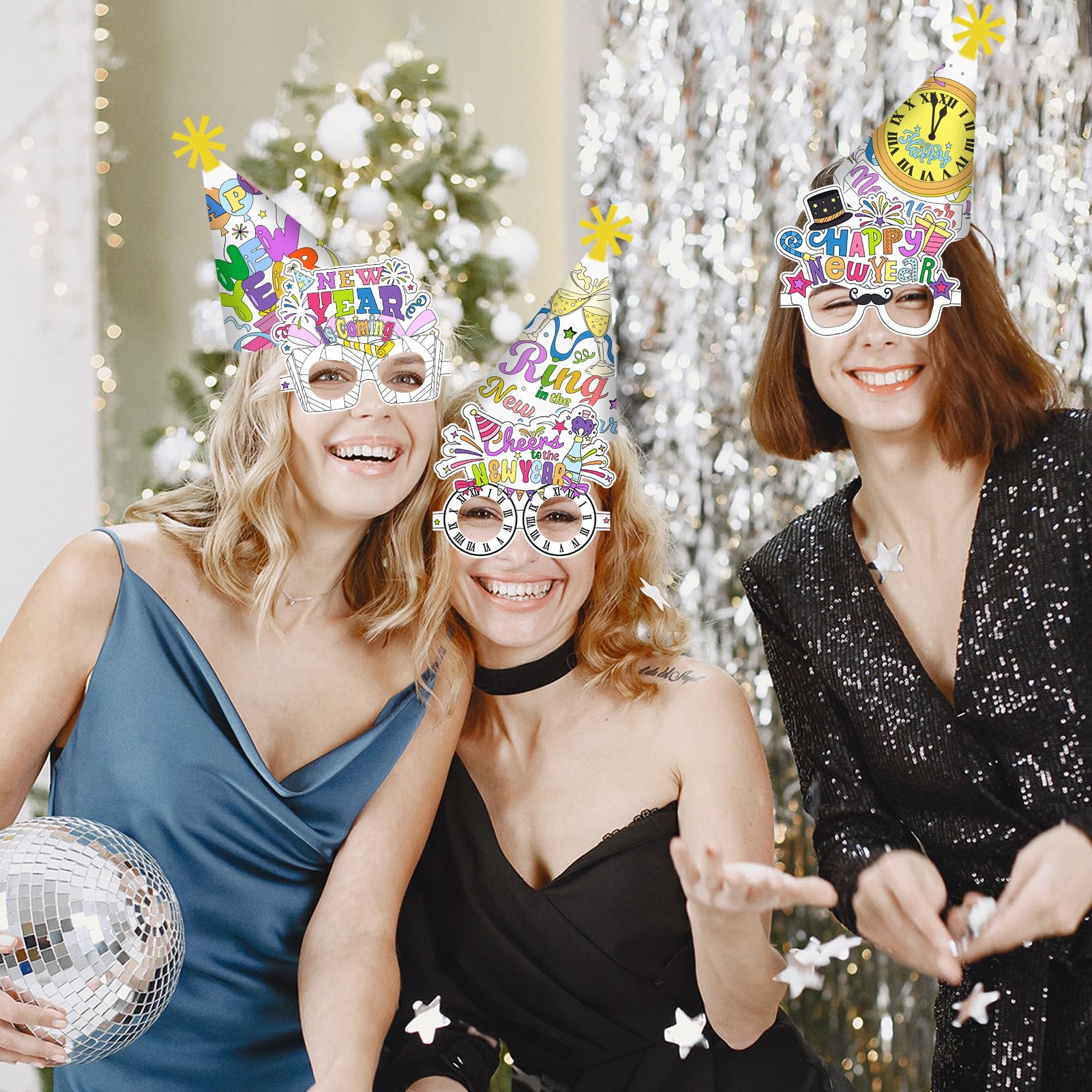 howaf-silvester-deko-zum-ausmalen-huete-brille-set-a image 7