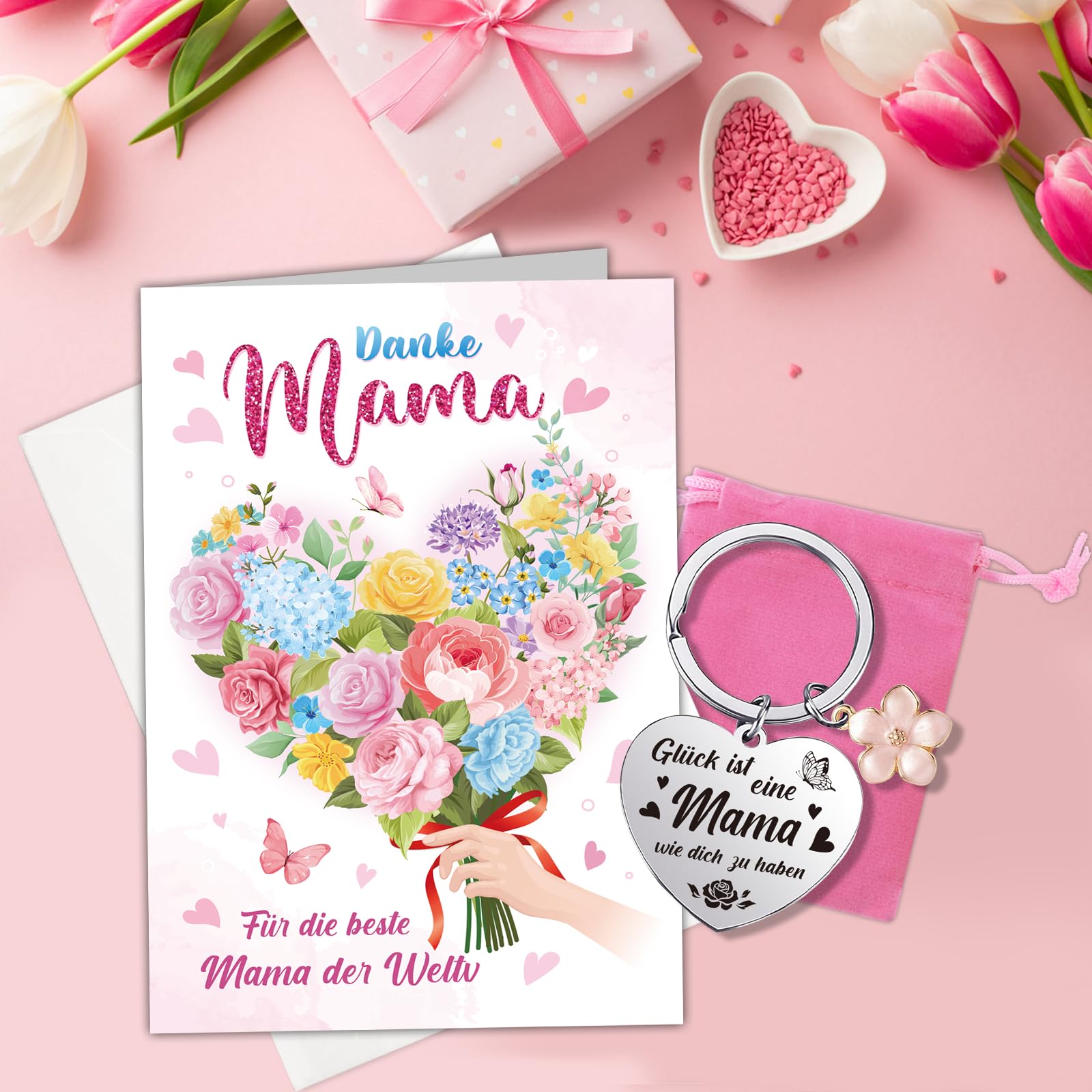 howaf-muttertagskarte-mit-schl-sselanh-nger-mama-set-a image 4