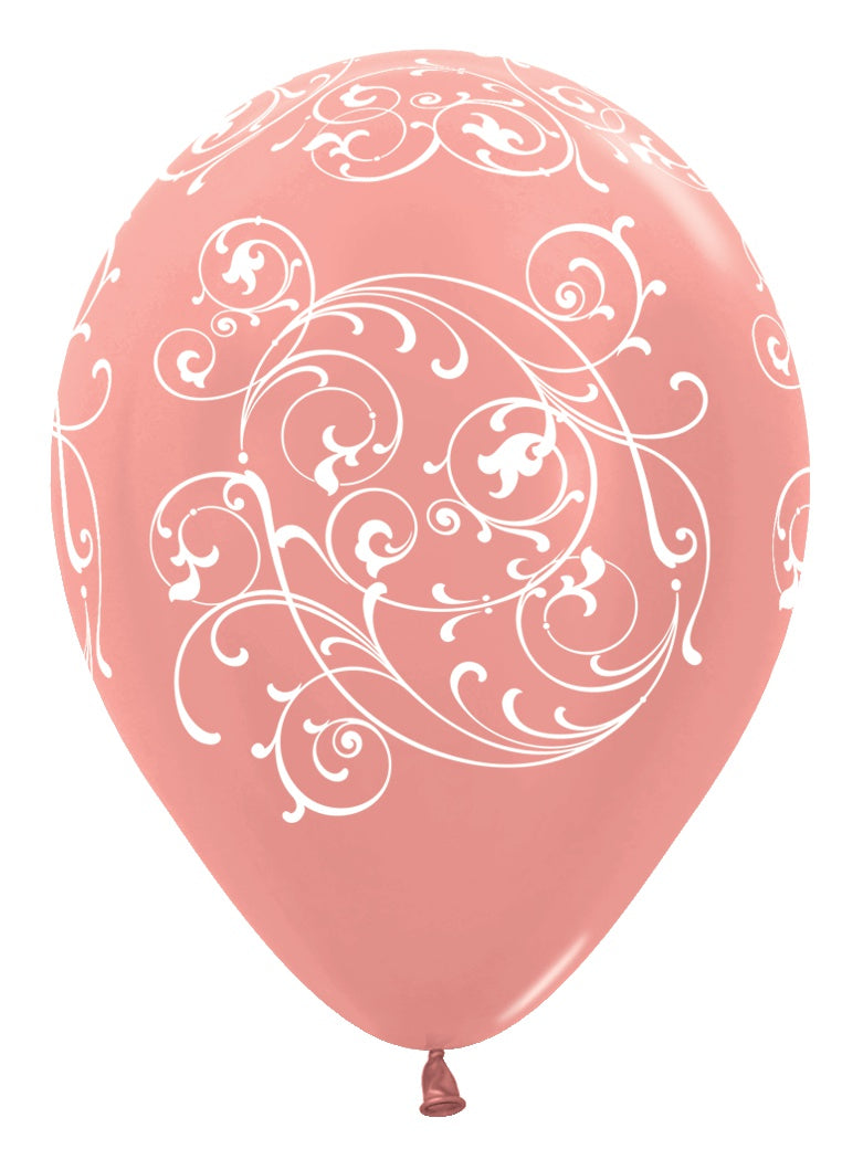 betallic-filigree-rose-gold-latexballon-11-50-st-ck-metallic image 1