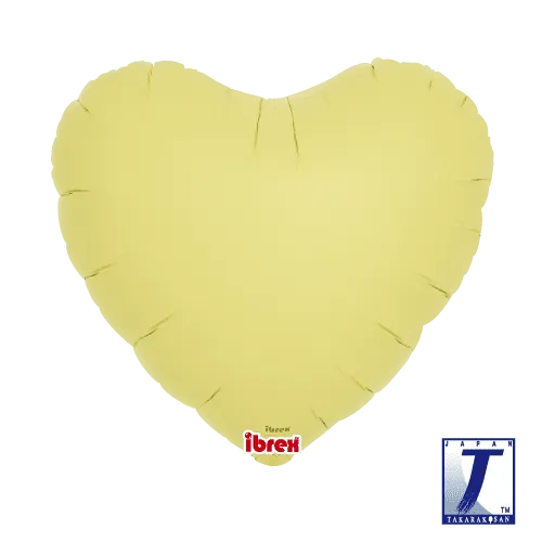 takara-ibrex-heart-14-zoll-folienballon-pastellgelb image 1