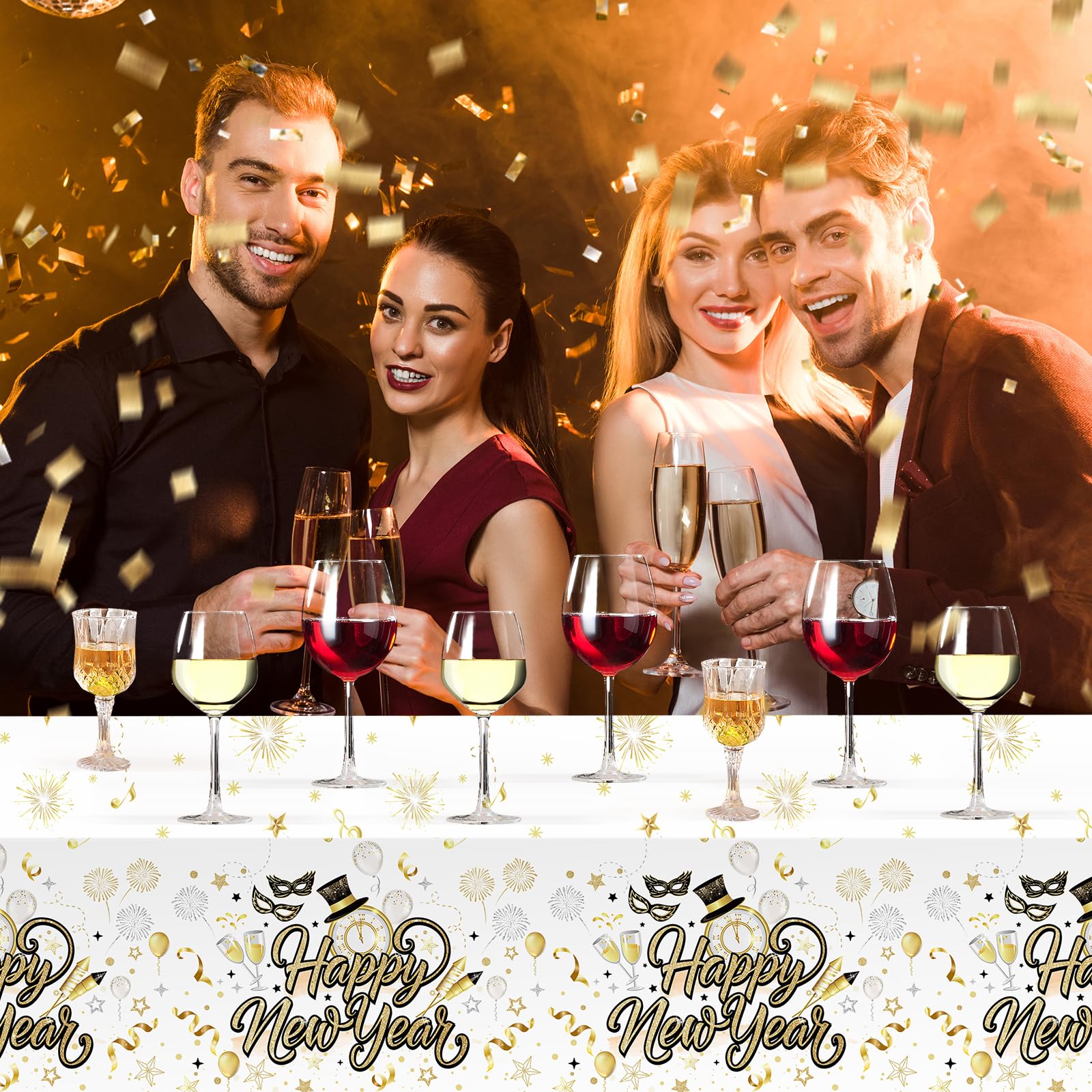 howaf-silvester-tischdecke-wei-gold-2er-einweg-tischdecke-wasserdicht image 5