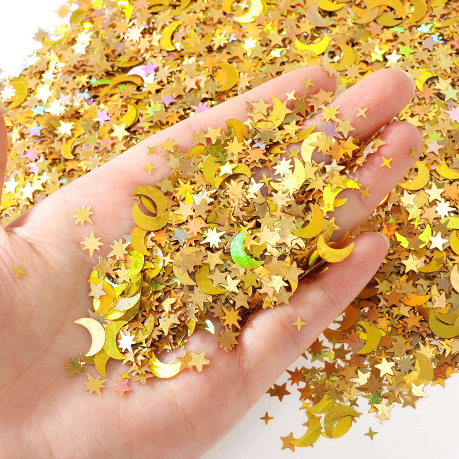 howaf-ramadan-tischdeko-konfetti-gold-60g-sterne-mond image 4