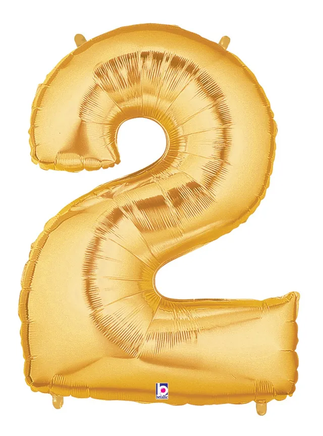 betallic-megaloon-zahl-2-folienballon-gold-14-zoll image 1