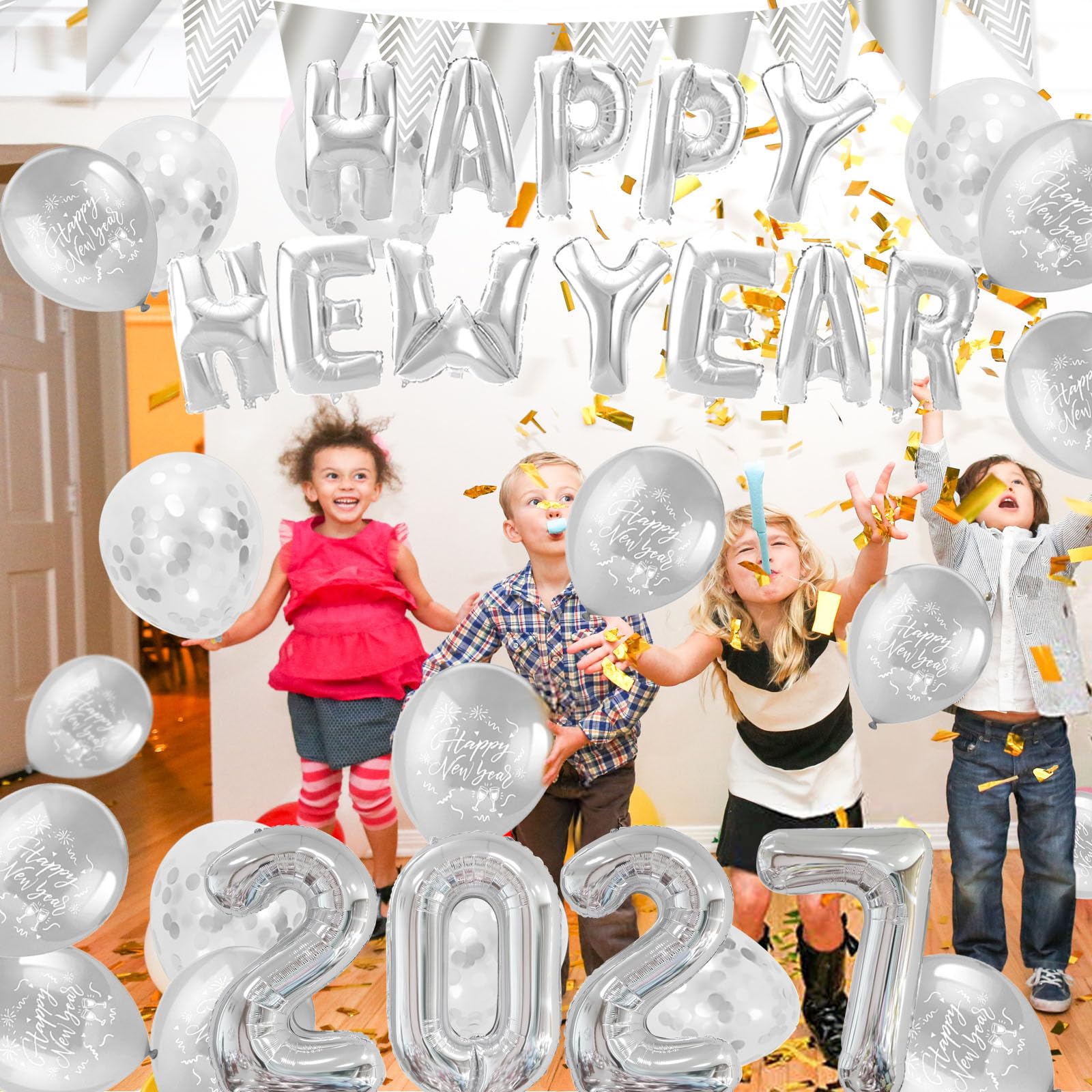 howaf-silvester-deko-2027-silber-happy-new-year-ballons-banner image 7