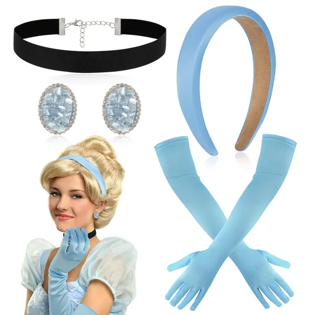 howaf-prinzessin-kost-m-zubeh-r-set-blau-mit-krone-4-teilig image 1