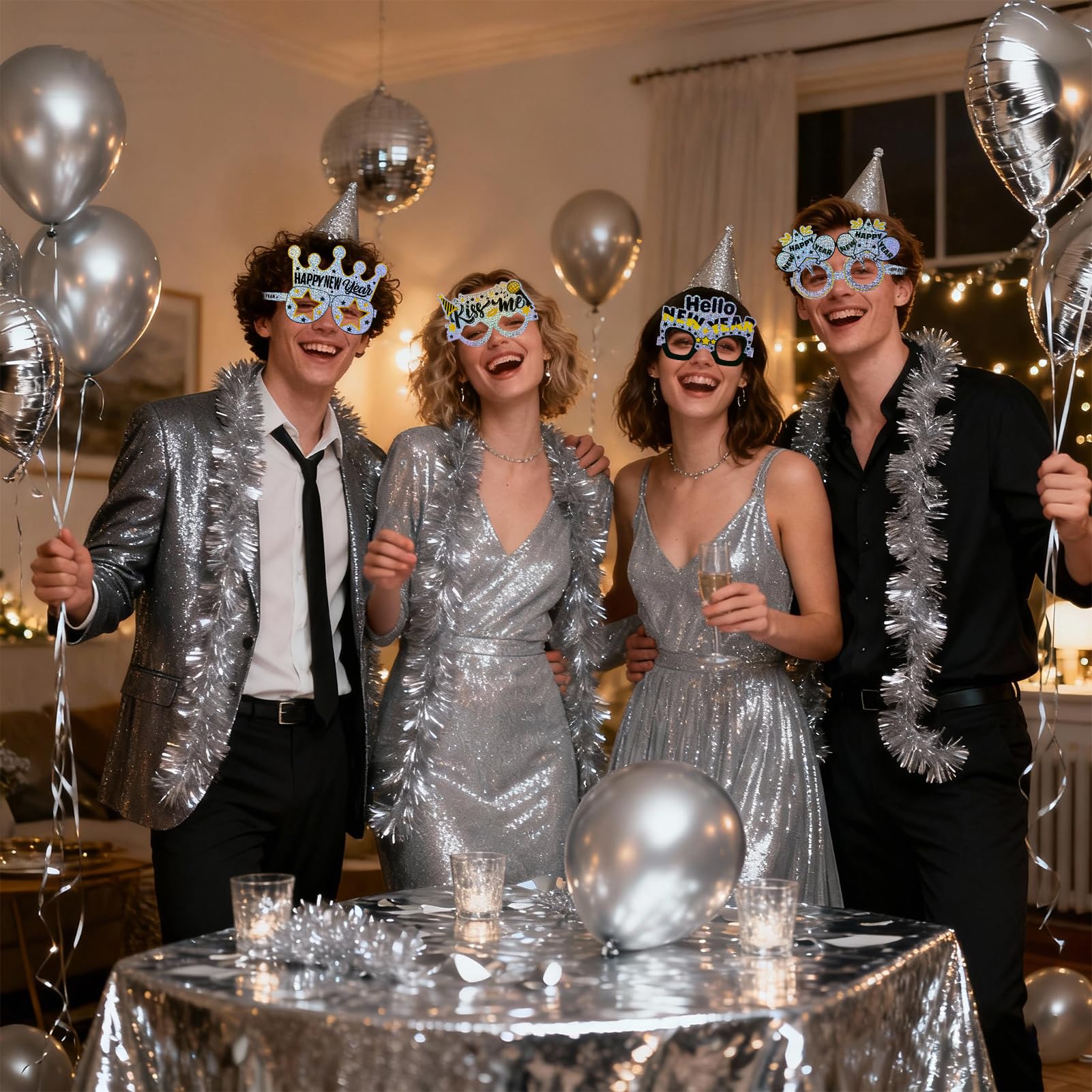 howaf-silvester-brille-2027-glitzer-silber-12-st-ck-party image 6