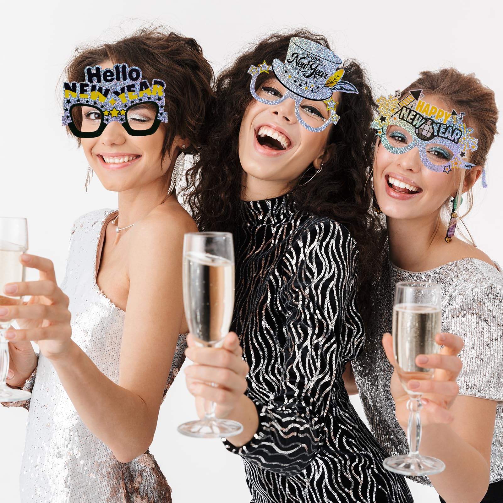 howaf-silvester-brille-2027-glitzer-silber-12-st-ck-party image 4