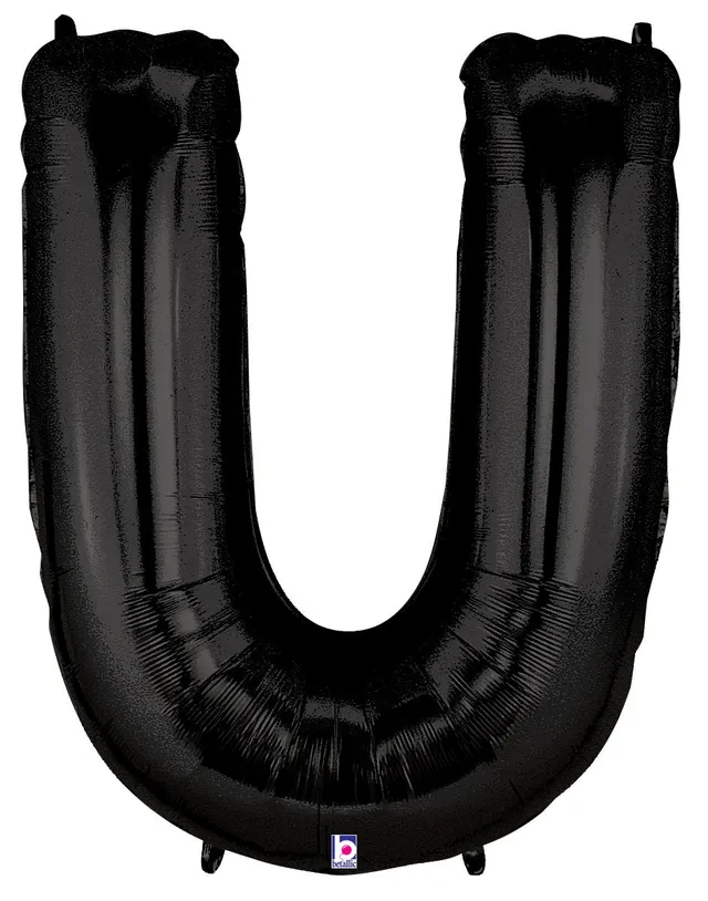 betallic-letter-u-black-buchstabenballon-34-schwarz image 1