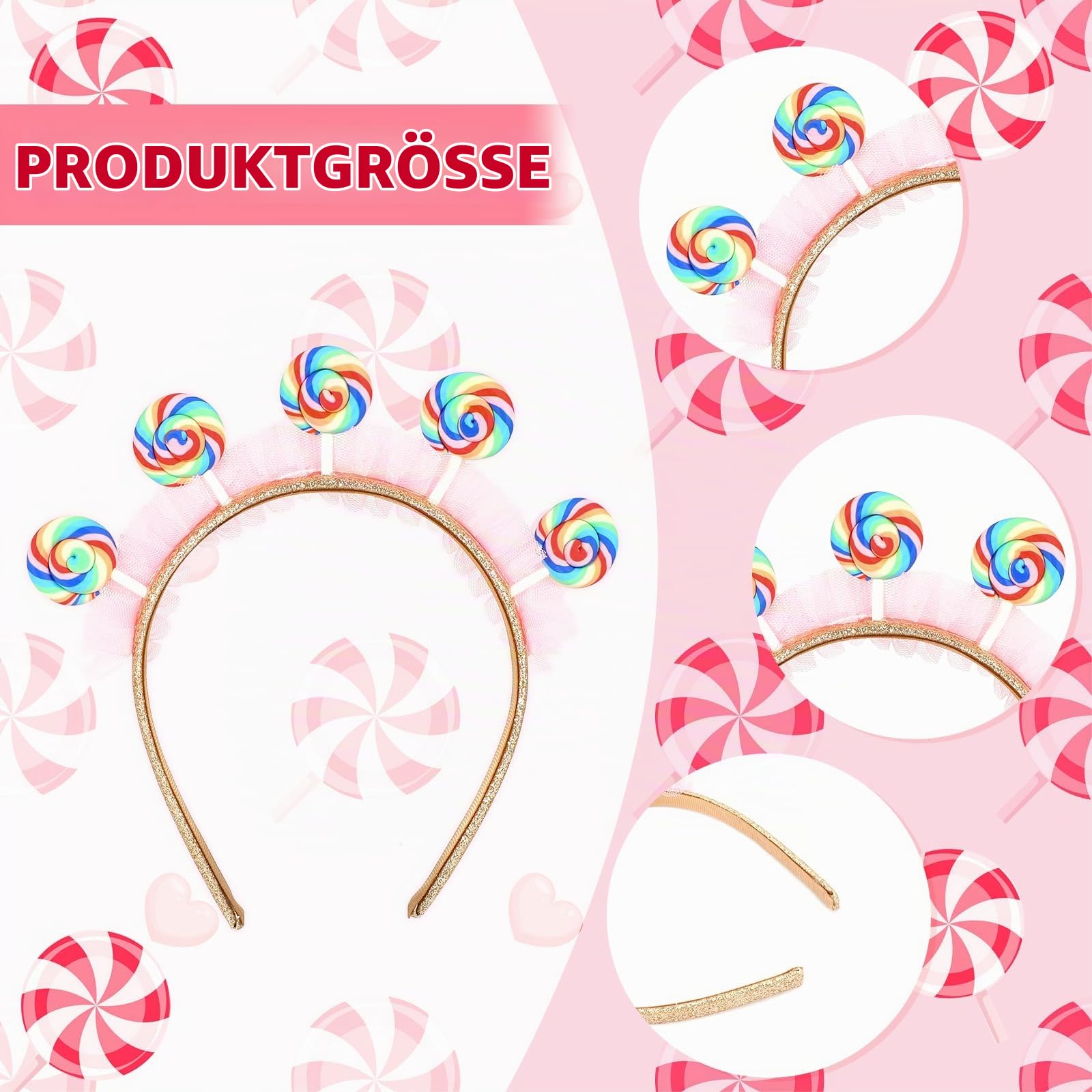 howaf-lollipop-kost-m-set-haarreif-handschuhe-tattoos-candy image 2