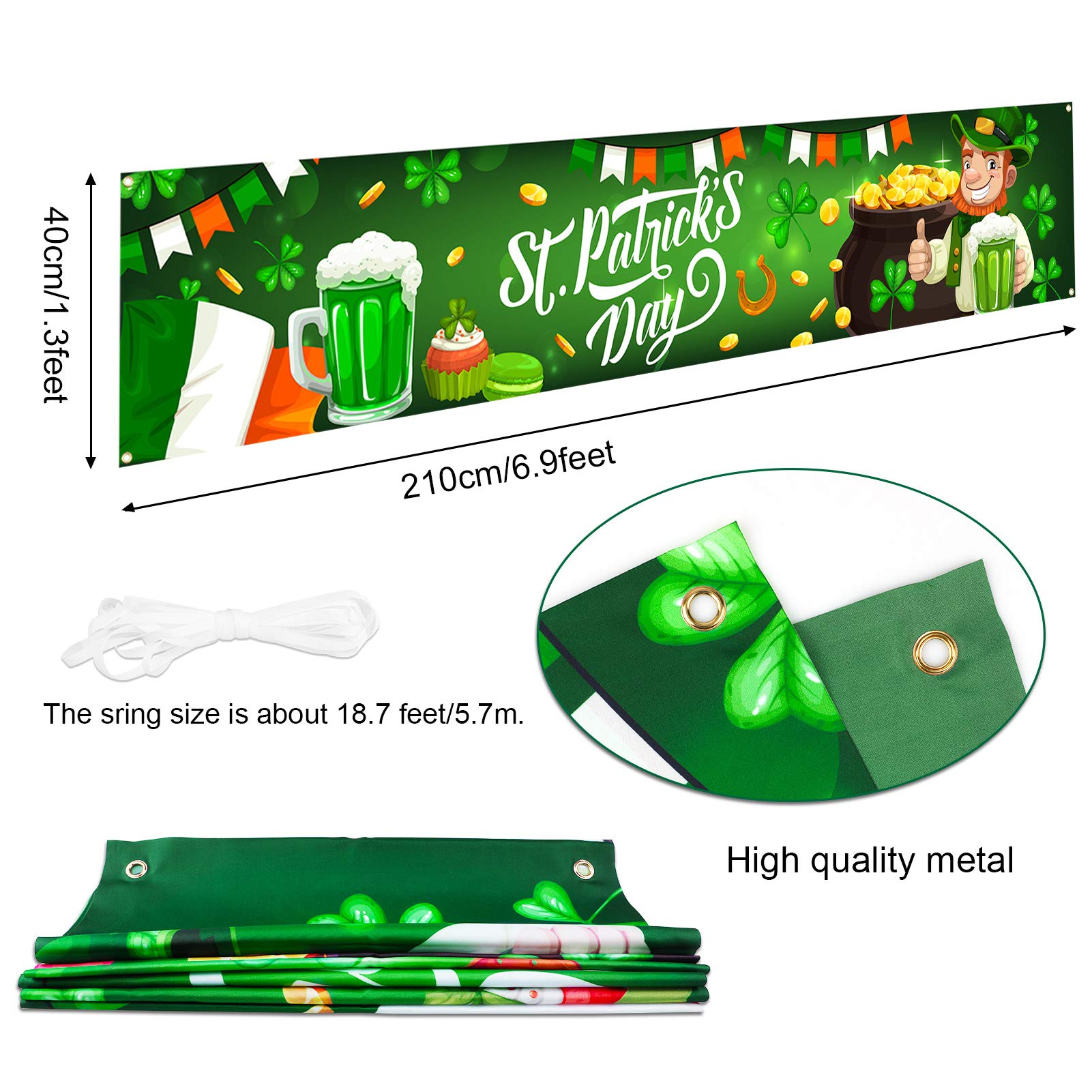 howaf-st-patricks-day-banner-stoff-gr-n-210x40-cm image 2
