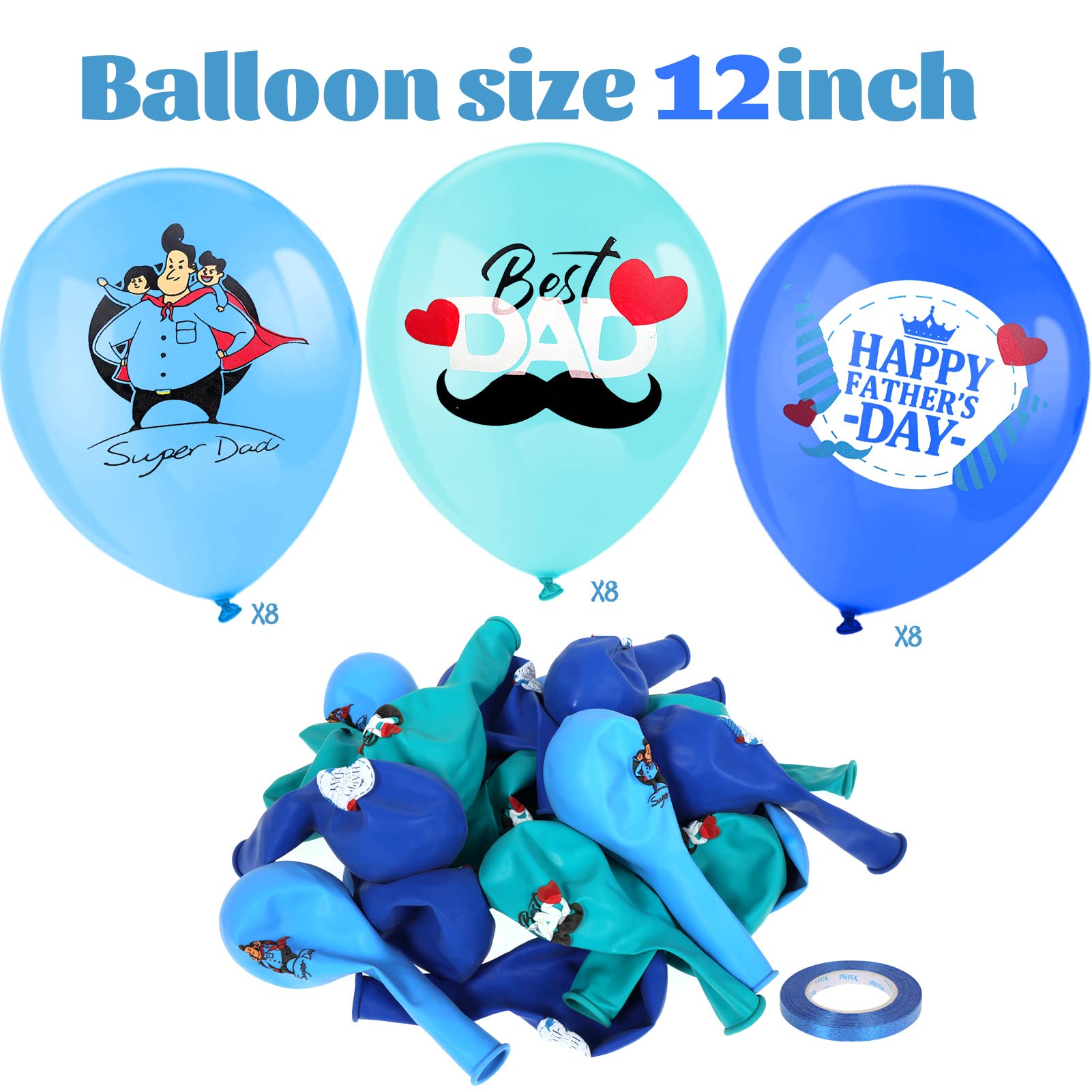 howaf-happy-fathers-day-luftballons-24-st-ck-blau-latex image 2